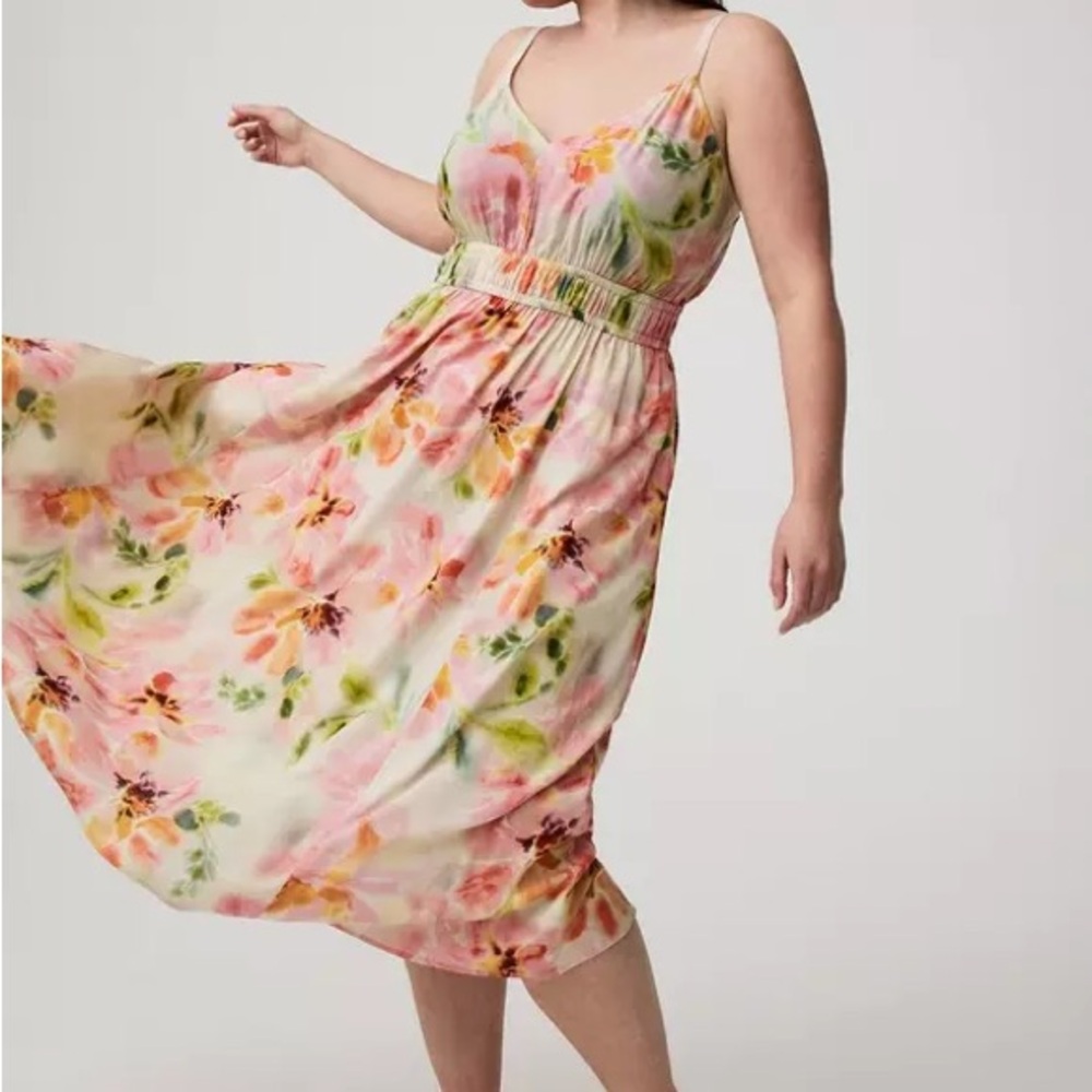 NWT Torrid Floral Smocked-Waist Midi Dress – Size 1